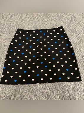 Dorothy Perkins Navy Blue Heart Print Mini Skirt